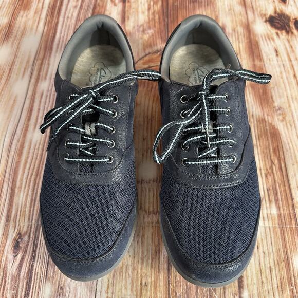 Clarks SILLIAN EMMA Womens Size 9.5 Blue Mesh Suede Sneakers Shoes Oxfords Flats - Picture 3 of 10
